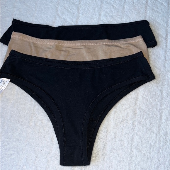(3)Hanky Panky Play Cotton Natural Rise Thongs
